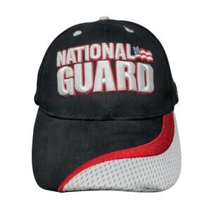 National Guard Strapback Hat Hendrick Motorsports Black Embroidered Logo
